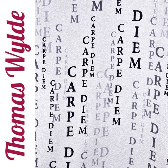 THOMAS WYLDE Y2K Sheer Silk Lyocell Text Print Dress Avant Garde Editorial Small - Picture 7 of 16
